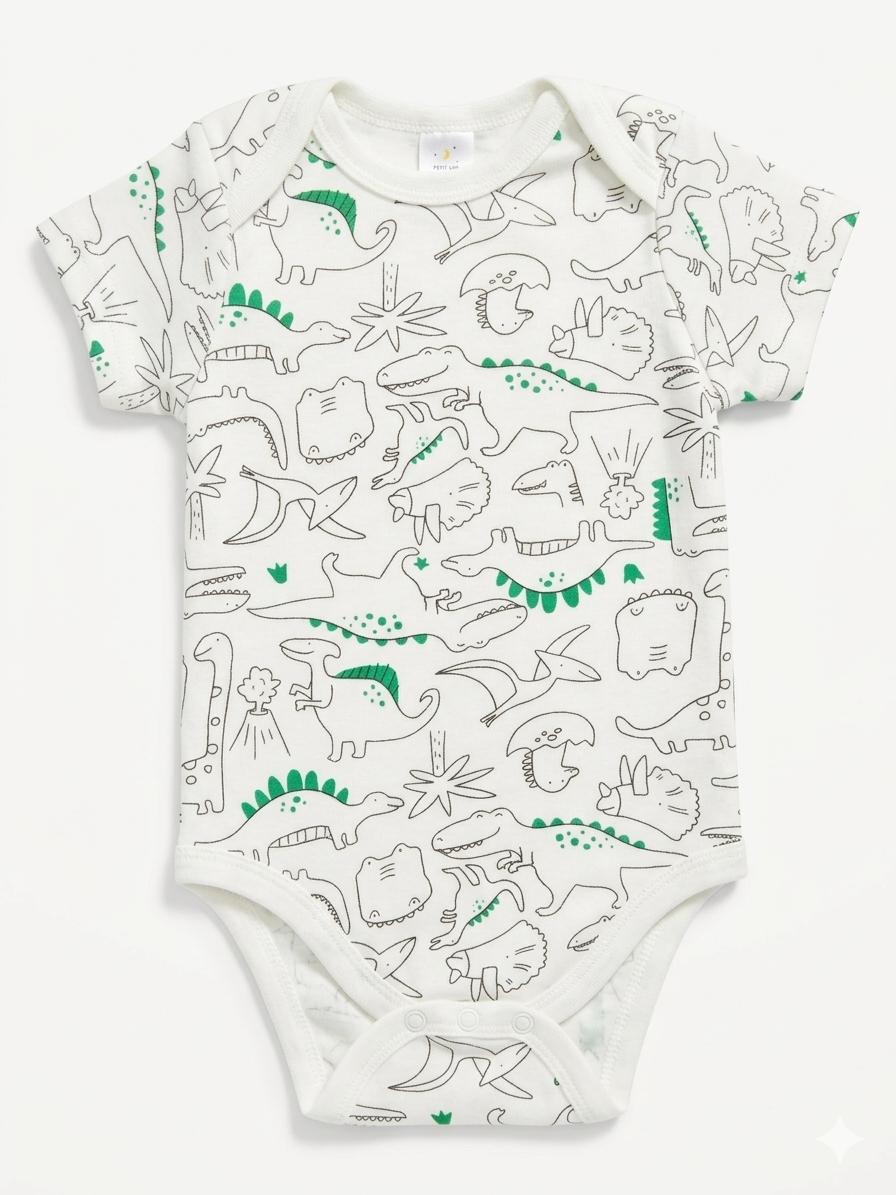 Roar-some Adventures Short Sleeve Dinosaur Bodysuit