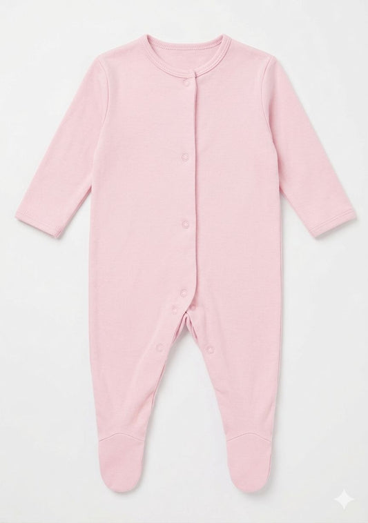 Cotton overall for baby girls, Pink - Primark