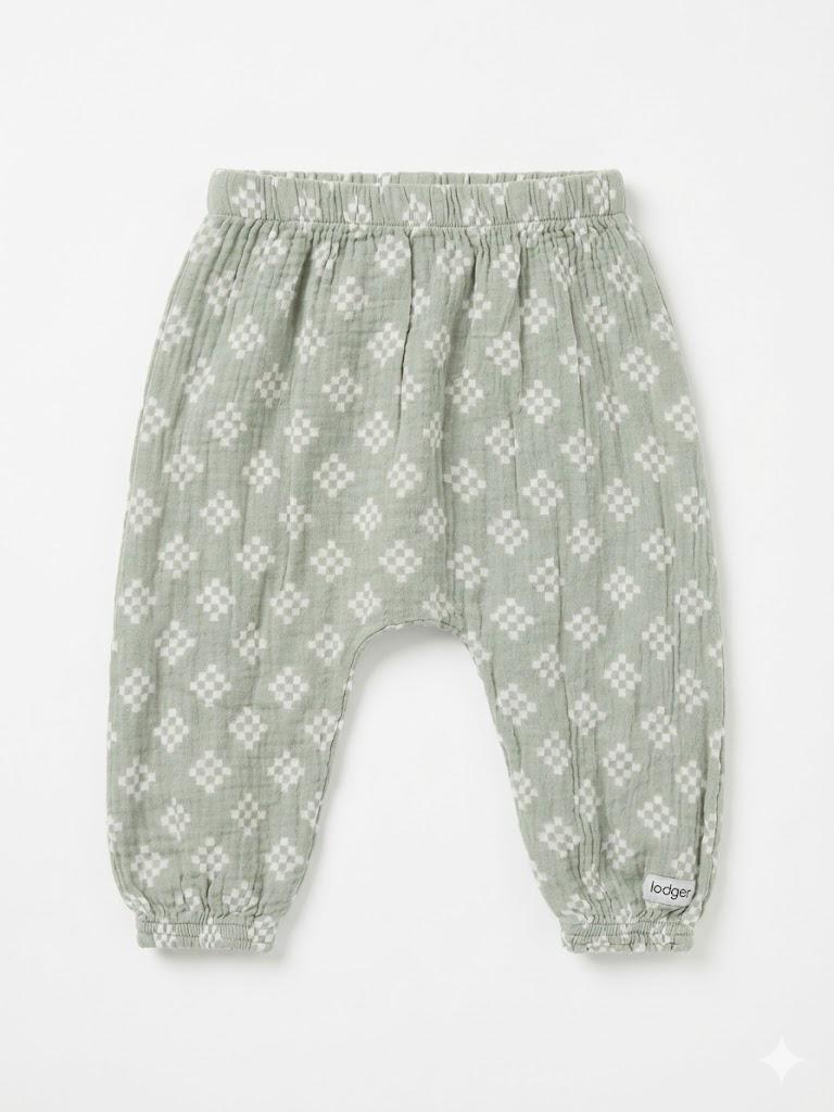 Lodger Muslin Harem Pants – Green