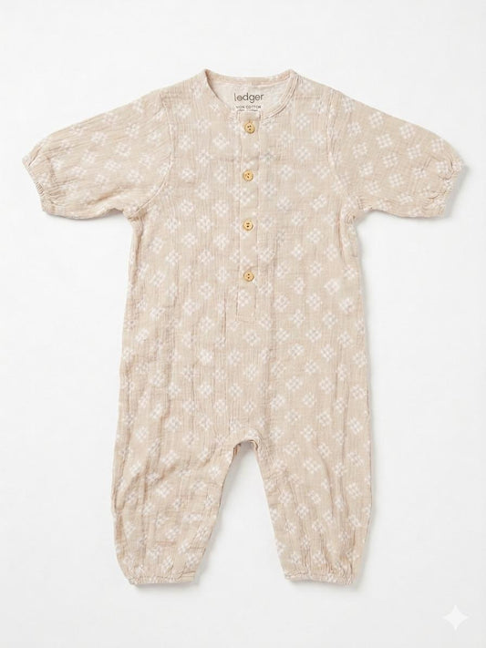 ملابس رومبر من الموسلين القطني من لودجر – طبعة رملية ماسية