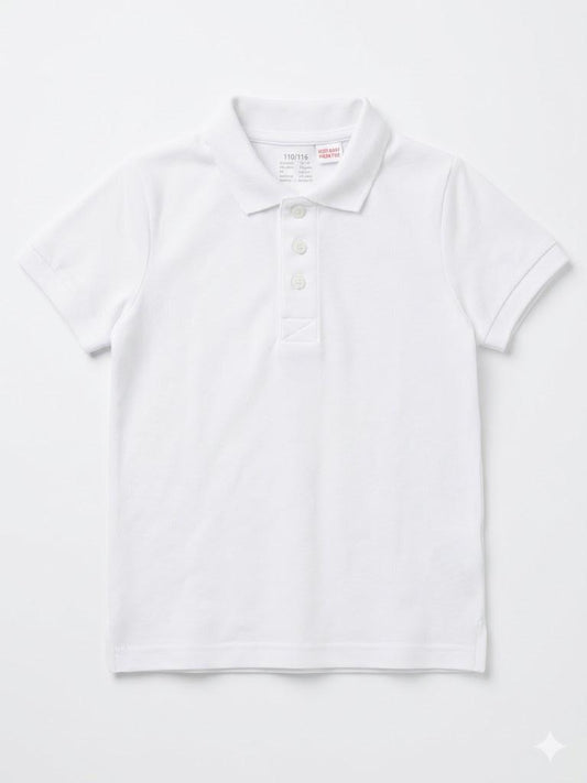 Kids' Short-Sleeve Polo Shirt - Classic White