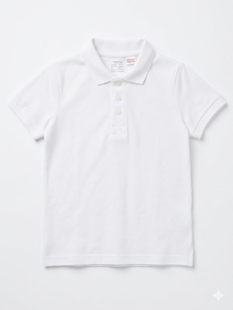 Kids' Short-Sleeve Polo Shirt - Classic White