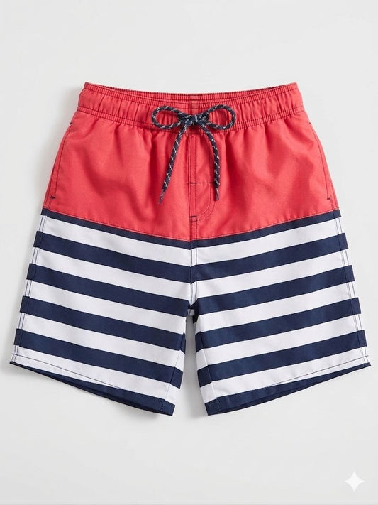 Kids' Nautical Stripe Swim Shorts