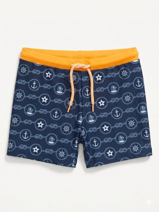 Toddler Boys' Nautical Voyage Swim Trunks