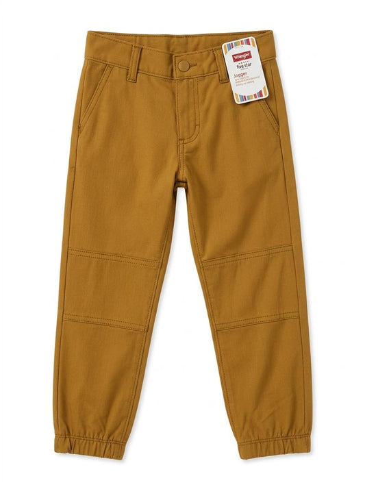 Wrangler Five Star Kids' Summer Jogger Pants - Lightweight – Mustard Brown