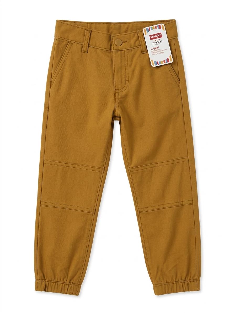 Wrangler Five Star Kids' Summer Jogger Pants - Lightweight – Mustard Brown