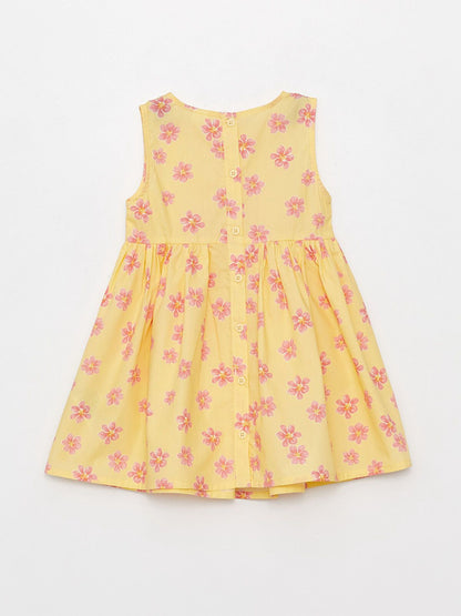 LCW Crew Neck Patterned Girls' Dress
