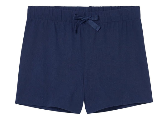 Girls' Dark Navy Woven Shorts with Drawstring