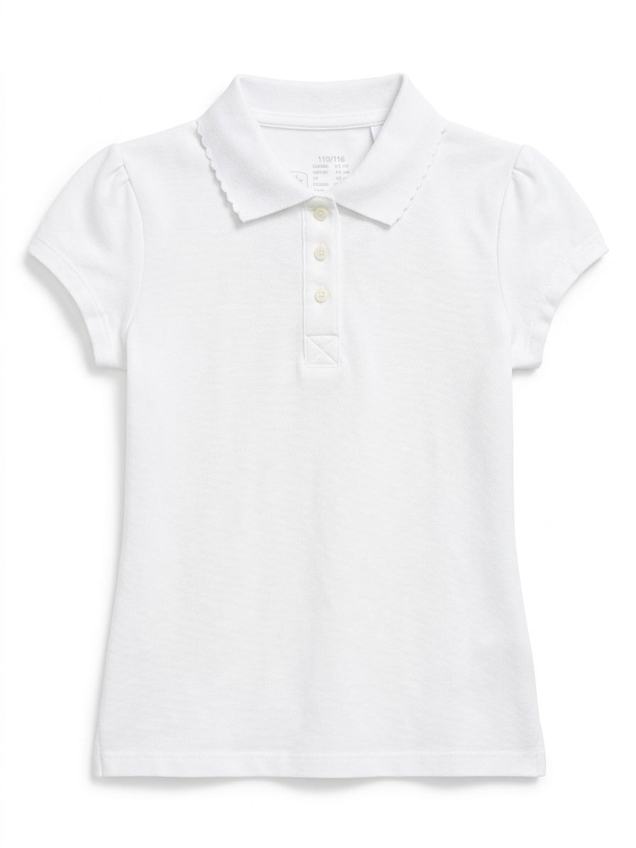 White Pique Polo Shirt