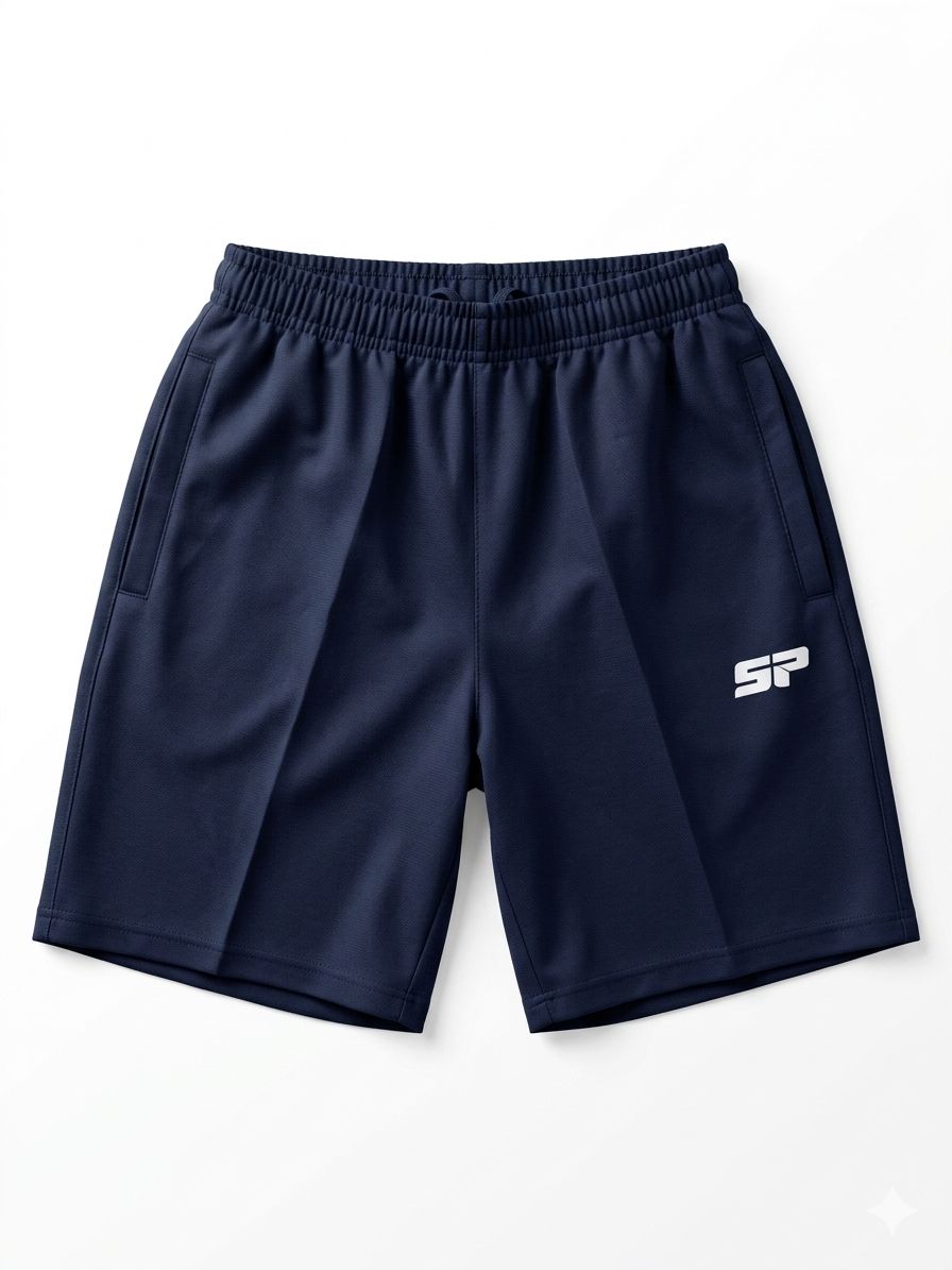 Boys' Navy Blue Athletic Training Shorts - SP
