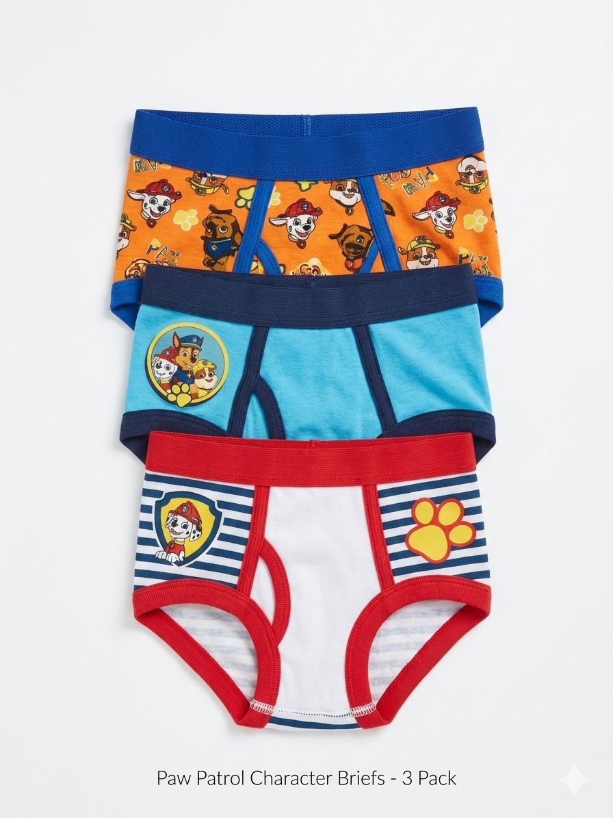 Paw Patrol "Pups on Duty" Boys' Briefs – 3-Pack