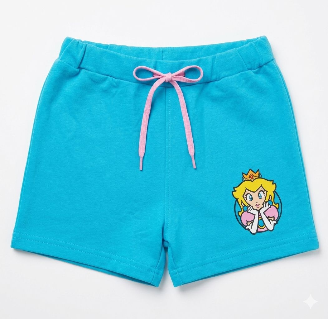 Girls' Princess Peach Graphic Sweat Shorts
