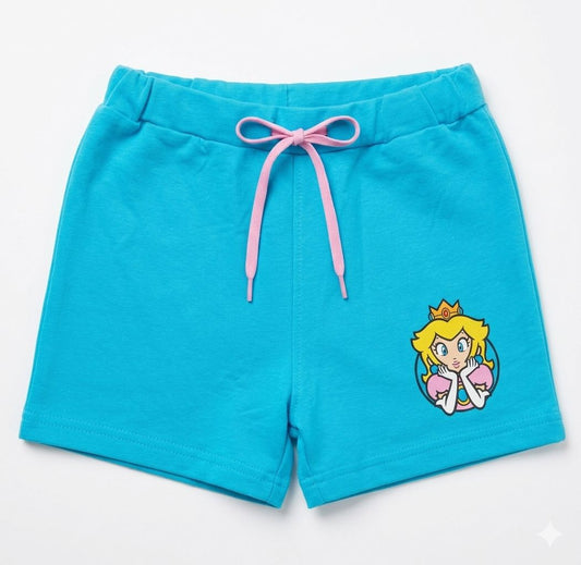 Girls' Princess Peach Graphic Sweat Shorts