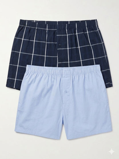 LIVERGY pack of 2 Men’s boxers shorts, blue & navy