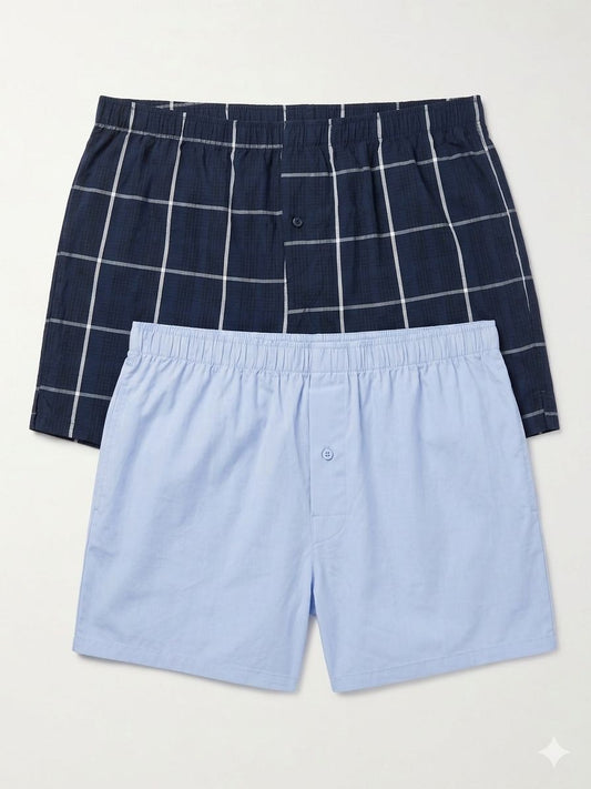 LIVERGY pack of 2 Men’s boxers shorts, blue & navy