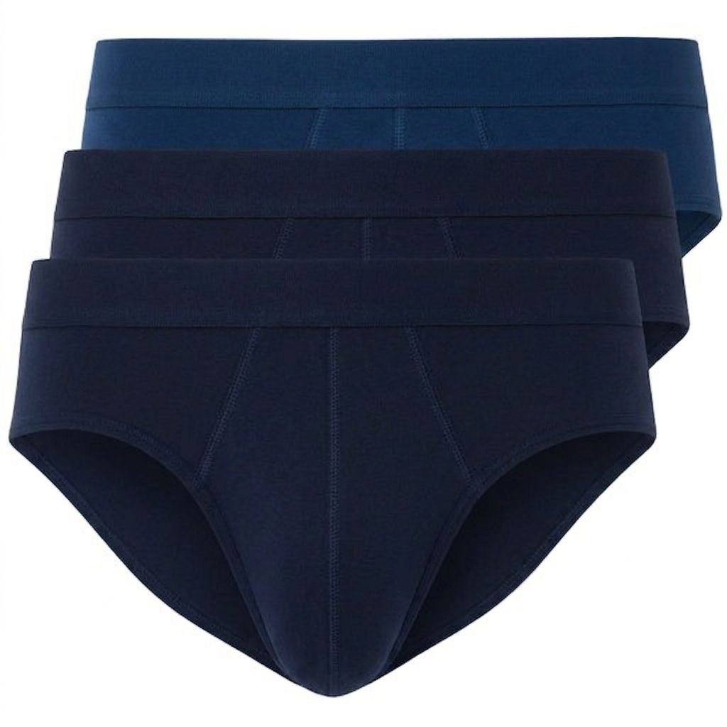Men’s cotton briefs, navy & blue, 3 Pack