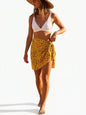 Accessoires by PK, Women’s beach cover up, yellow, floral print, One size