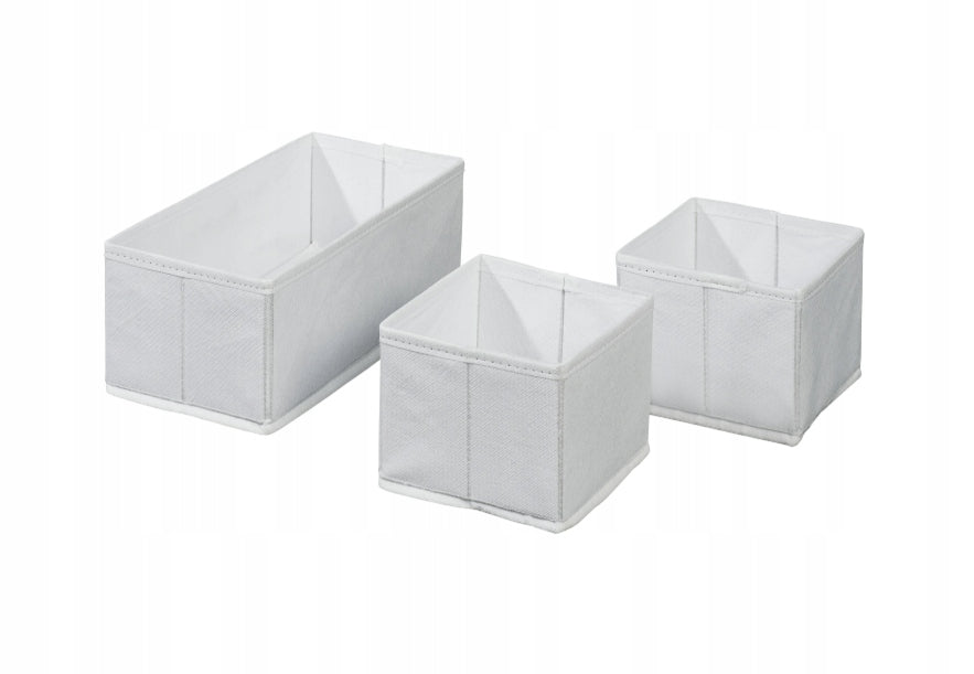 LIVARNO home, Set of 3 containers for bed organizers, White