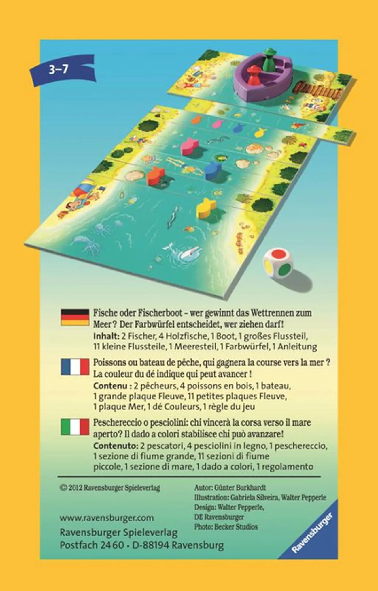 Ravensburger 23334 هيا يا سمكة صغيرة! لعبة النرد