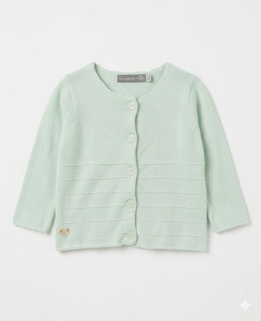 Sergent Major Girls' Knit Cardigan – Mint Green