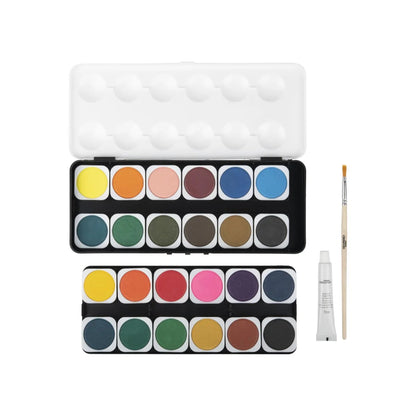 crelando® opaque paint box, with opaque white and natural wood brush