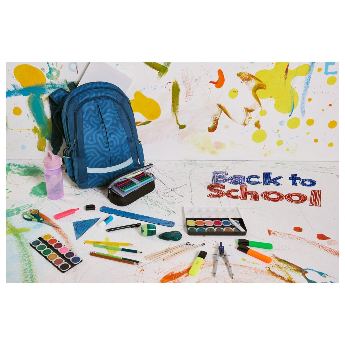 crelando® opaque paint box, with opaque white and natural wood brush