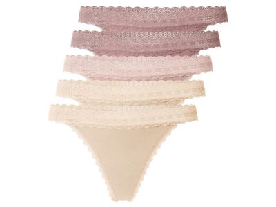 Esmara® Women's Thong with Lace, 5 Pieces