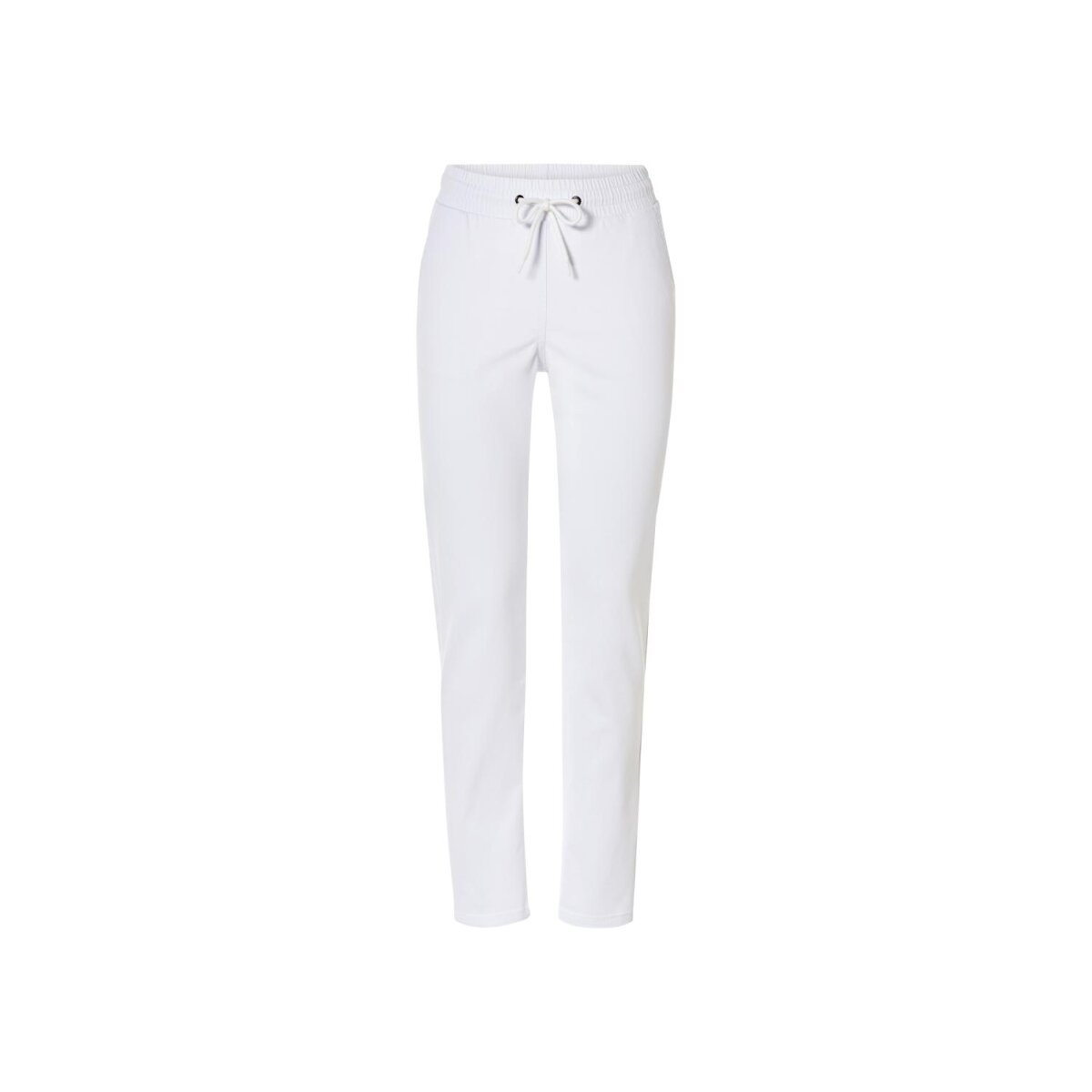 Women's professional trousers, high cotton content, white (Straight fit)