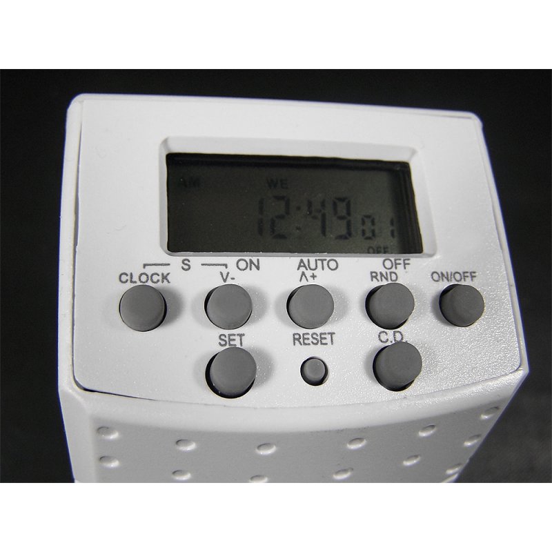 Digital timer, 140 switching times per week