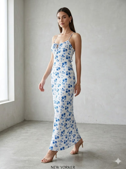 FB Sister Lace-Up Maxi Dress