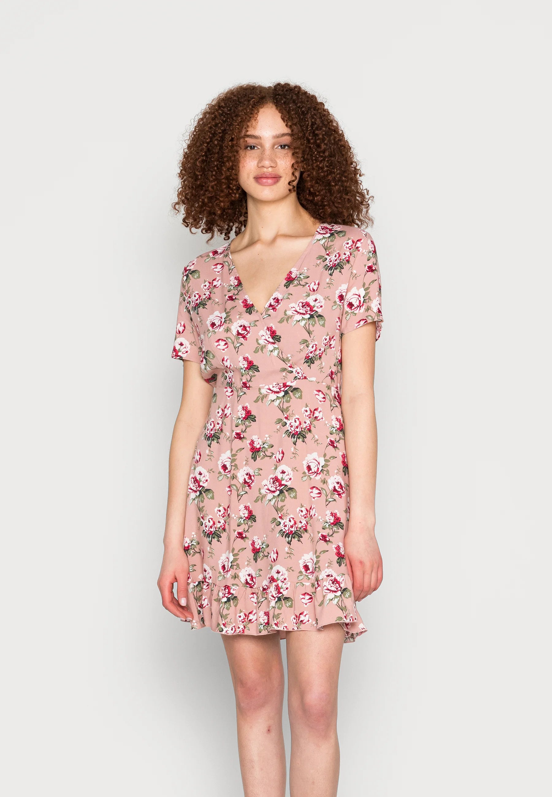 VILA VIEVA AYA V NECK DRESS - Day dress - misty rose pink