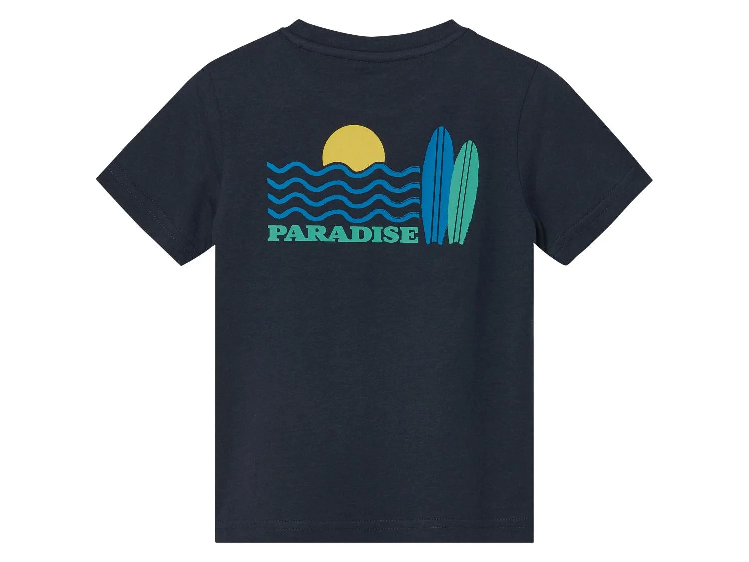 KUNIBOO Set of 2 cotton T-shirts, (Navy & Mint green)