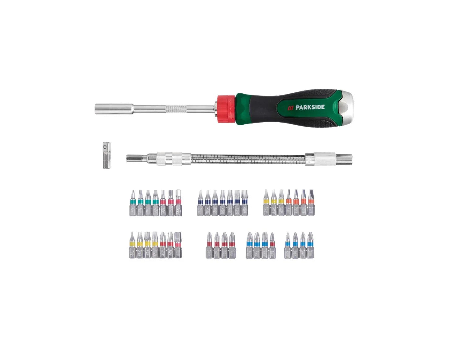 Parkside® Ratchet Screwdriver Bit Set, 43 Pieces