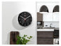 Aluminium Radio Controlled Wall Clock with Thermometer and Hygrometer