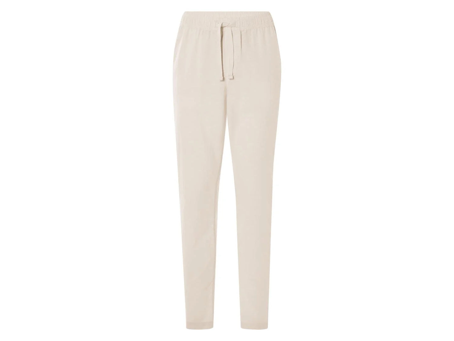 TOWNLAND Men's linen trousers, Straight Fit, Beige