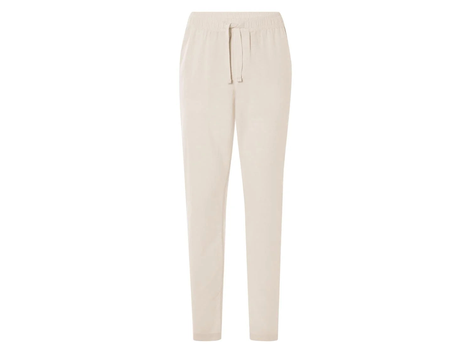 TOWNLAND Men's linen trousers, Straight Fit, Beige