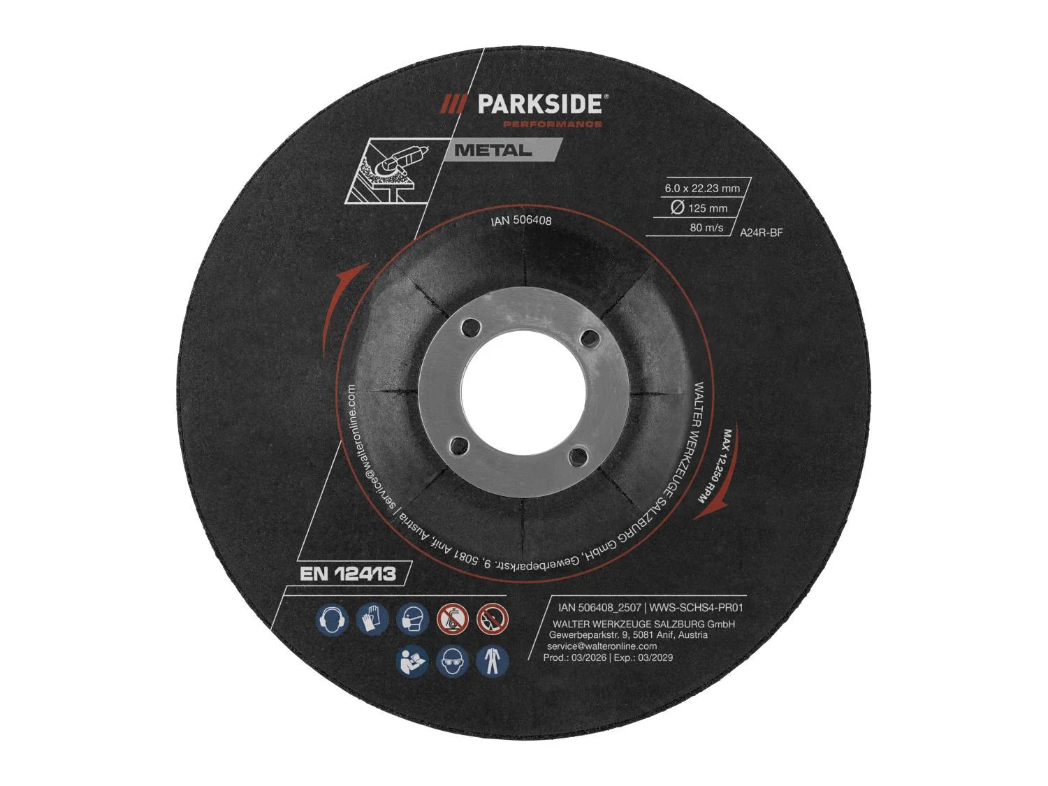 PARKSIDE PERFORMANCE® Deburring discs, 4 pcs, Ø 125 mm