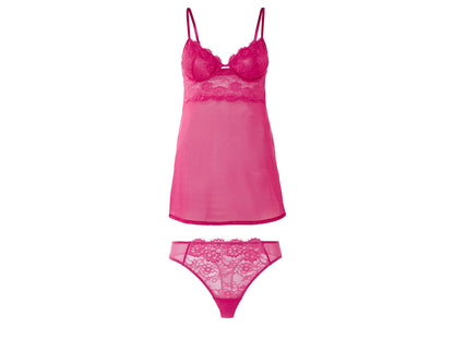Women's negligee set, 2-piece (pink)