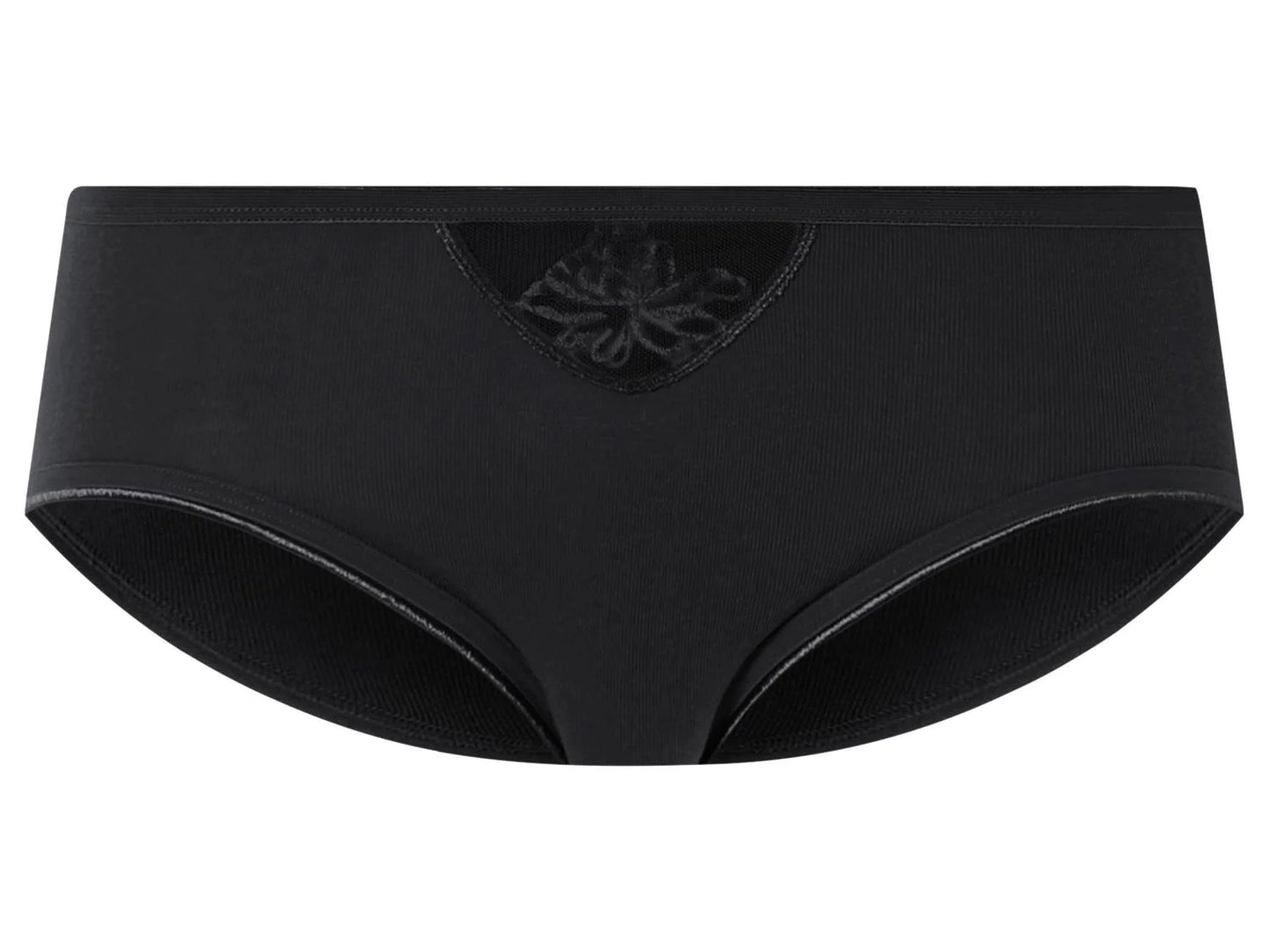 Women's briefs, 3 pieces, in cuddly fine rib quality (Black)