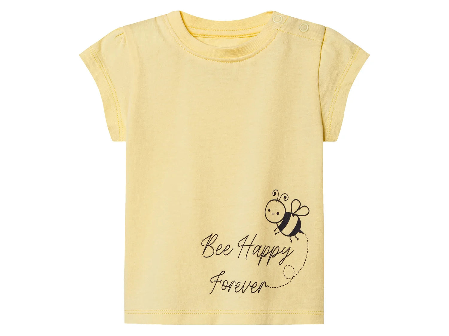 Girls' T-shirts for babies, 2 pieces (bee)