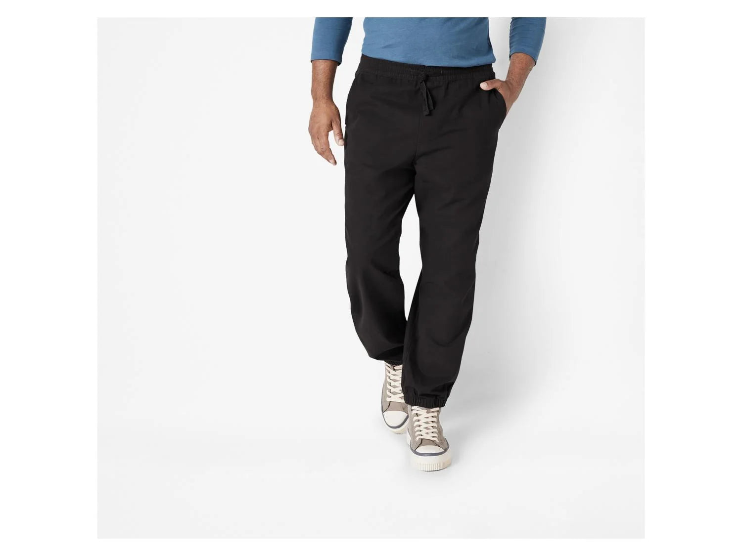 Men's parachute pants LIVERGY® (Black)