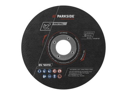 PARKSIDE PERFORMANCE® Metal Cut-off discs, set of 12, Ø 125 mm