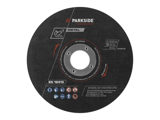 PARKSIDE PERFORMANCE® Metal Cut-off discs, set of 12, Ø 125 mm