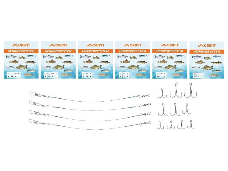 CRIVIT Fishing Hook Set (For Predatory Fish)