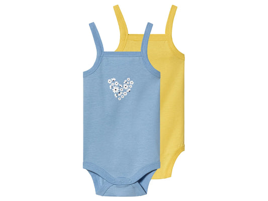 Girls' bodysuits for babies, 2 pieces