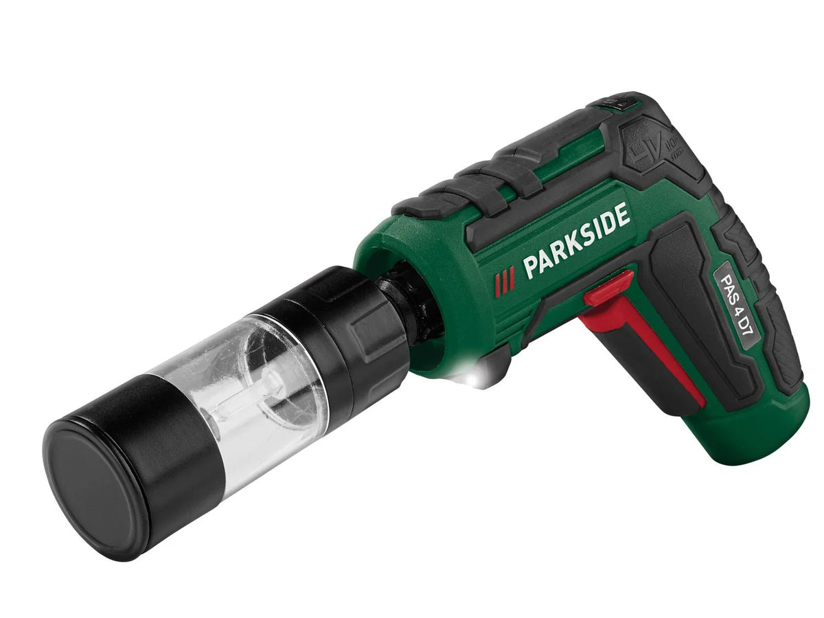 Cordless screwdriver set with accessories BBQ PAS 4 D7, 10 Nm, 4 V