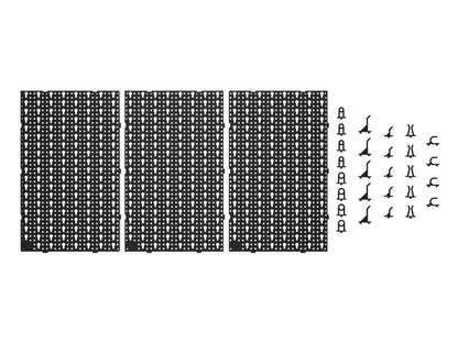 Tool wall organizer, including mounting material