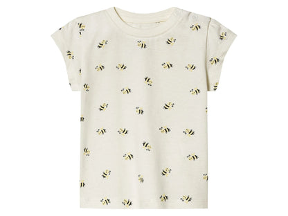 Girls' T-shirts for babies, 2 pieces (bee)