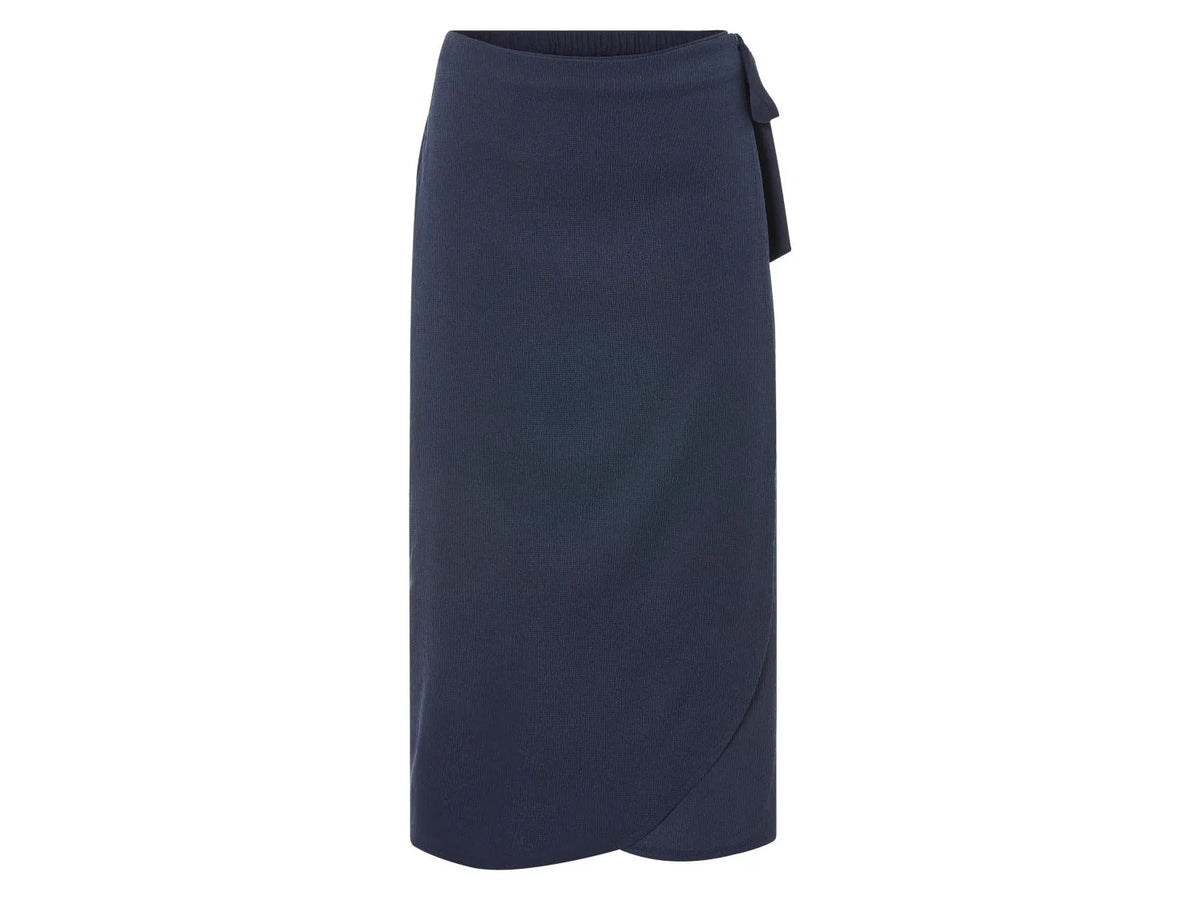 Women's wrap midi skirt (Navy)