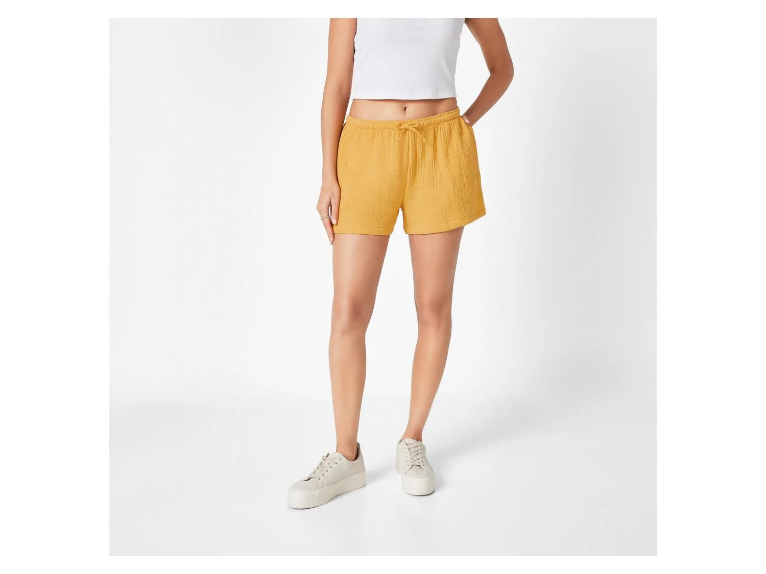 ESMARA® Women's Muslin Shorts (Yellow)